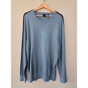 Dunning XL Merino Wool Blend Thermolite Blue Sweater NWT Old Money Smart Casual